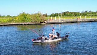 Kayak Fishing The BIGGEST RIVER In The COUNTRY Unbelievable Fishing [upl. by Anastas475]