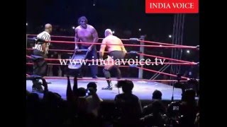 WWEThe Great Khali Wins Fight at Haldwani  IndiaVoice [upl. by Nath558]