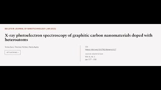 Xray photoelectron spectroscopy of graphitic carbon nanomaterials doped with heteroa  RTCLTV [upl. by Albertine]