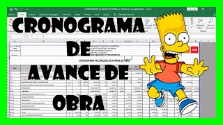 ‎✅ Cronograma de avance de obra valorizado en excel 🚀 DESCARGAR [upl. by Brasca377]