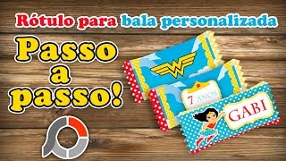 Como fazer balas personalizadas para festas no PhotoScape [upl. by Nelluc394]