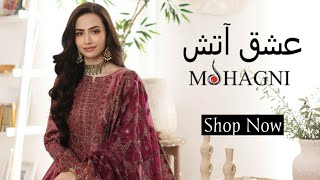 Mohagni Ishq Aatish Formal Collection  Mohagni unstitched festive collection 2023  Sana Javed [upl. by Bui]