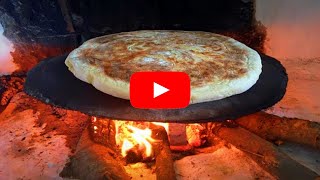 Köy Ekmeği Bazlama Yapımı  Turkish Bread Recipe  Ekmek Yapımı  صنع الخبز KDERE [upl. by Inamik]