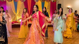 EKJOT AND SATPREET  BRIDE AND BRIDESMAIDS PUNJABI SANGEET DANCE PERFORMANCE  MELBOURNE AUSTRALIA [upl. by Yeliab]