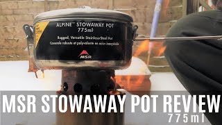 Bushcraft  MSR Alpine Stowaway Pot 775ml [upl. by Geaghan394]