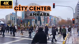 Ankara City Center KIZILAY 4K  Walking Tour in Turkey 2024 [upl. by Bobbe845]