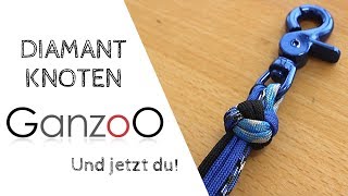 Paracord KnüpfAnleitung Diamantknoten am LeinenAnfang [upl. by Dorotea]