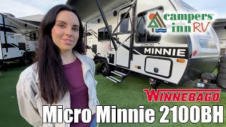 Winnebago Industries TowablesMicro Minnie2100BH  by Campers Inn RV – The RVer’s Trusted Resource [upl. by Aicatsana]