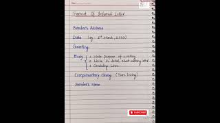 Informal letter writing format l Letter writing class 11 l letter writing format in english [upl. by Notnats]