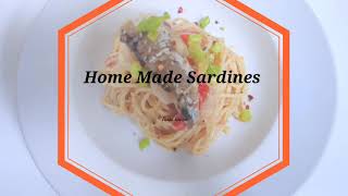 Sardines Pasta Recipe  Home made Spanish style sardines [upl. by Kilam]