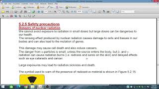 Hazard of Nuclear Radiations and remedial measures Sec 52 part F IGCSE and O level Physics 5054 [upl. by Lanette]