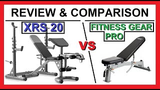 XRS 20 and Fitness Gear Pro Weight Bench  Review and Comparison  Golds Gym  Weider  Dicks [upl. by Eaj650]