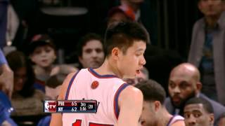 The Jeremy Lin Show Vs Philadelphia 76ers 31112 [upl. by Kulseth523]