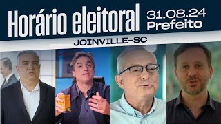 HORÁRIO ELEITORAL JOINVILLESC  candidatos à Prefeitura 31082024 [upl. by Noraed]