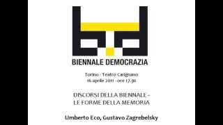 Biennale Democrazia 2011  Discorsi della Biennale  Le forme della memoria [upl. by Andert218]