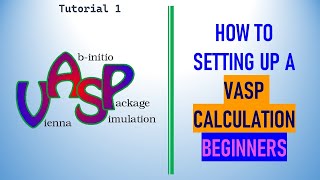 Setting up a VASP calculation  Beginners [upl. by Dorothea]