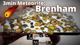 3min Meteorite Brenham Pallasite from Kansas USA [upl. by Alraep254]