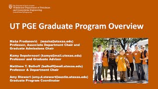 UT PGE Graduate Program Overview  October 2024 [upl. by Louella]