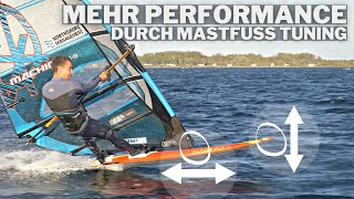 Board Tuning mehr Performance durch Mastfuß Position  Windsurf Tutorial [upl. by Mercie]