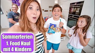 Sommerferien Einkaufen mit 4 Kindern 😍 Takis live Test amp XXL Food Haul  Mamiseelen [upl. by Gnilrets520]