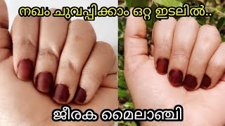 ജീരക മൈലാഞ്ചി Jeeraka mailanji long lasting nail mehandi💅💅 [upl. by Heater]