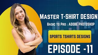 Create a Sports Jersey TShirt Design in Adobe Photoshop Full Tutorial [upl. by Petta39]