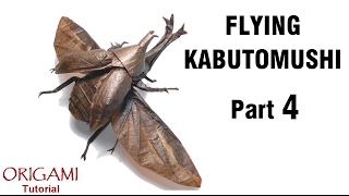 Origami Flying Kabutomushi Shuki Kato Part 4 [upl. by Maples302]