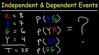 Probability  Independent and Dependent Events [upl. by Armil]