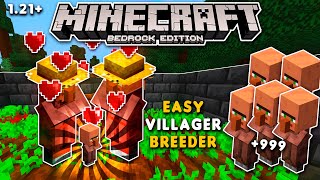 EASY Villager Breeder in Minecraft BedrockPE 121 MCPEXBOXPS4SWITCHW10  Tutorial [upl. by Richer]