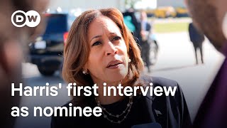 Key takeaways from Harris first major Interview since being the presidential nominee  DW News [upl. by Ligriv]