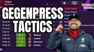 BEST GEGENPRESS TACTICS FM22 MOBILE KLOPP RECREATION AUTHENTIC [upl. by Anattar]