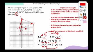 Dilations on a Coordinate Grid with Different Centers [upl. by Martsen]