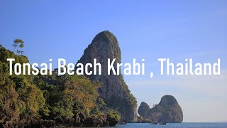 Tonsai Beach Krabi  Thailand  4K [upl. by Lankton975]