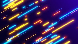 Rounded Neon Yellow and Blue lines Background video  Footage  Screensaver [upl. by Eniamart]