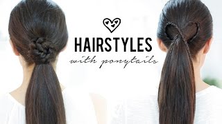 Easy hairstyles with ponytails for long hair [upl. by Arlan]