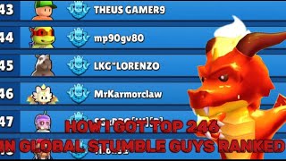 How I got top 246 in exactly 24 hours in ranked stumbleguys [upl. by Iadam]