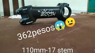 Long stem for bike110mm17😉362pesos short review budget stem sulit na sulit ♥️ [upl. by Eseerahs752]