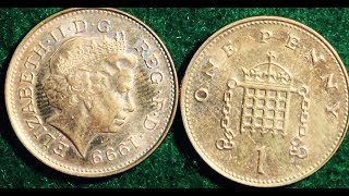 1999 One Penny Coin Of United Kingdom [upl. by Enwahs]