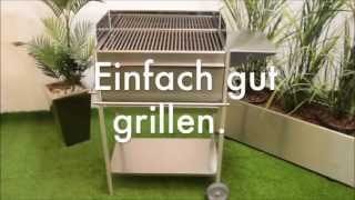 Holzkohle Grill aus Edelstahl  PREMIO  Ein Profigrill aus deutscher Fertigung [upl. by Neret]