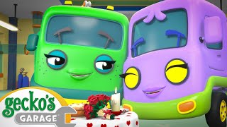 Valentines Day Trucks 🩷  GECKOS GARAGE 🐸  Old MacDonalds Farm  Vehicle Cartoons for Kids [upl. by Aennyl]