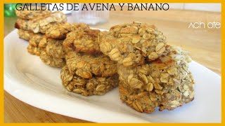 GALLETAS DE AVENA Y BANANO  Necesitas POCOS ingredientes y podrás hacerlas SIN HORNO [upl. by Skutchan]