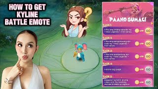 HOW TO COMPLETE EMOTE TASK KYLINE MLBB  HOW TO JOIN KYLINE EMOTE EVENT MLBB  KYLINE EMOTE MLBB [upl. by Ekez]