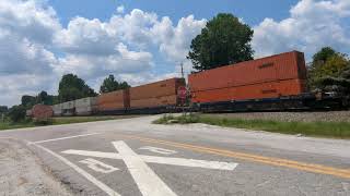 Habersham County Ga Norfolk Southern northbound Intermodal at the Lumite concert plant [upl. by Sande]