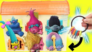 Trolls Band Together Movie Surprise Doors with Keys  DIY Crafts for Kids [upl. by Eidnarb]