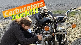 1978 SUZUKI GS550  CARBURETOR REBUILD  DO IT YOURSELF  CAFE RACER BUILD  2020 [upl. by Eidoj]