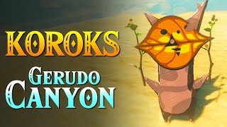 Zelda Tears of the Kingdom  All Korok Seeds Gerudo Canyon Tower Locations 347  406 [upl. by Yroffej]