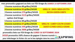 Tirage LOTO® du 16 septembre 2024  comment gagner pronostics  FDJ [upl. by Phillis219]