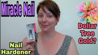 Diamond Cosmetics Miracle Nail Nail Hardener Dollar Tree Gold [upl. by Neeroc956]