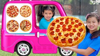 Emma Jannie and Friends Pizza Drive Thru Food Toys Episodes for Kids [upl. by Ary554]