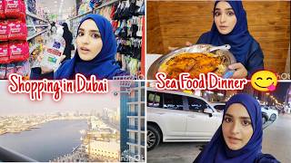 Anaya vlog 2nd DAY IN DUBAI  shopping  sea food vlog  anaya family vlog [upl. by Setiram]